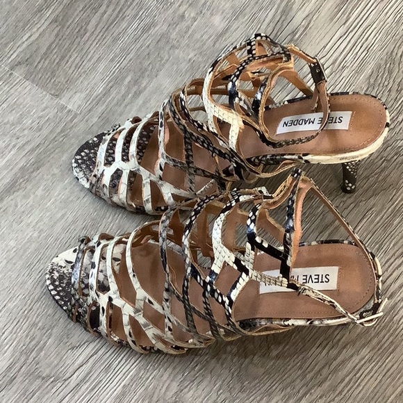 Steve Madden Snake Skin Stilleto Heels - Picture 6 of 10
